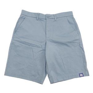 Apt. 9 Premier Flex Mens Casual Chino Shorts Size 32 Flat Front Pockets Blue
